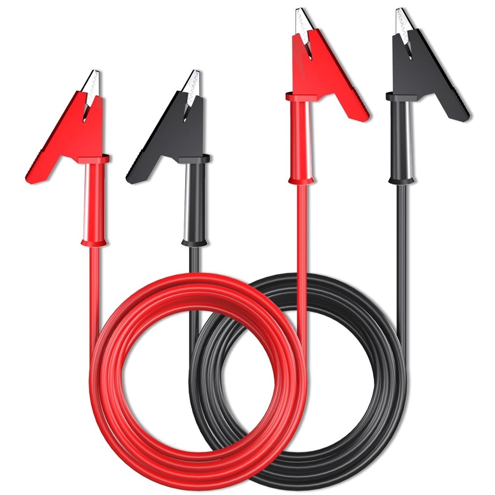 Alligator Clips Electrical Leads 2PCS 10ft Red Black