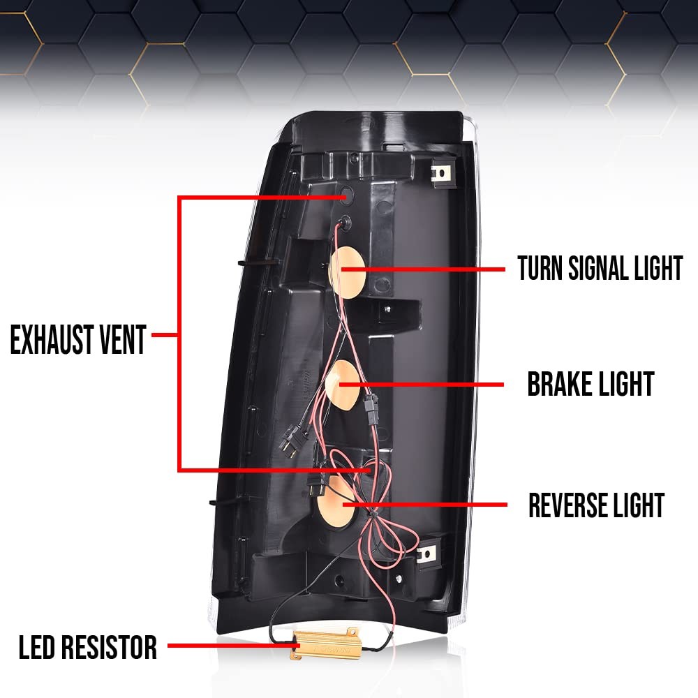 LED Tail Lights Taillight Assembly for Chevy Silverado GMC Sierra 1999-2007