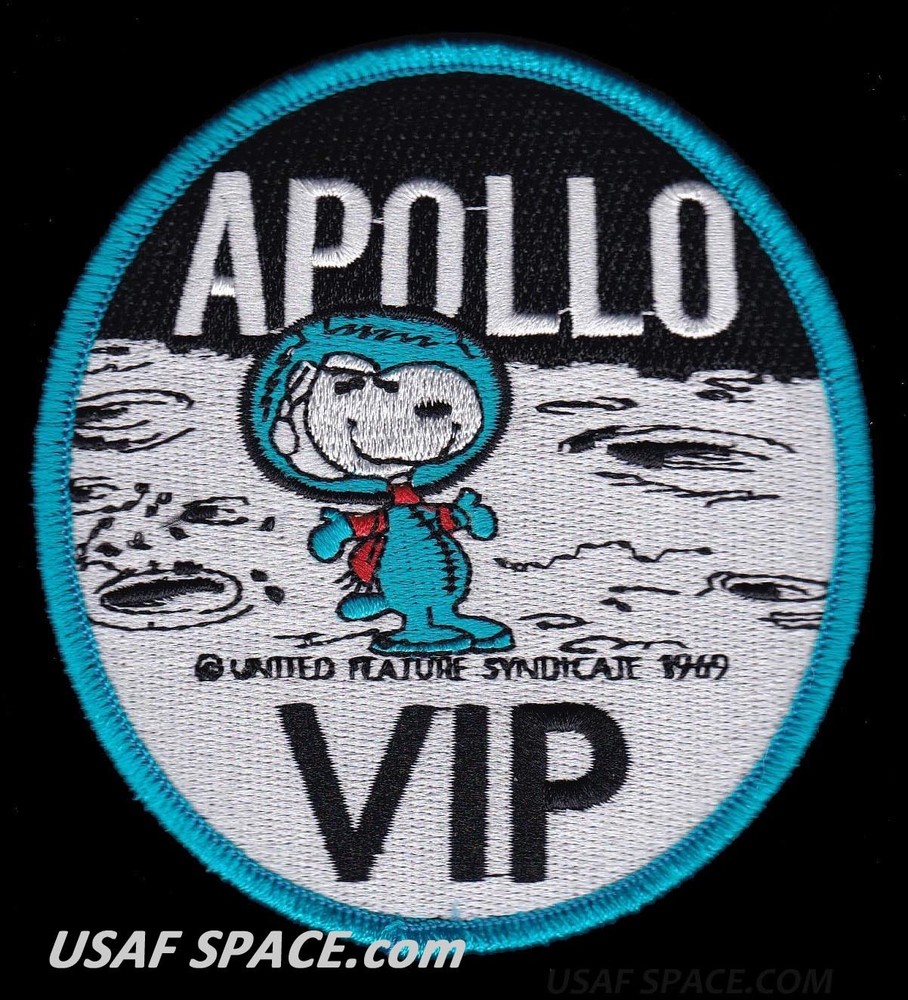 APOLLO VIP SNOOPY - NASA - 4" - BLUE BORDER - SPACE PATCH - MINT *****