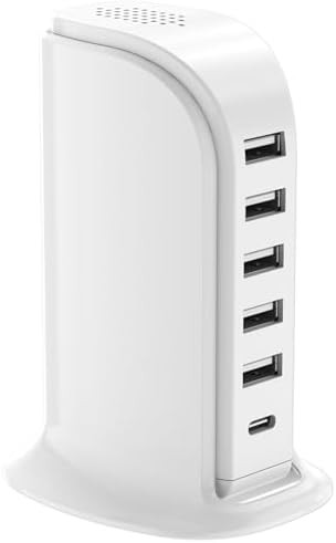USB Charging Station Tower 6 Port Hub