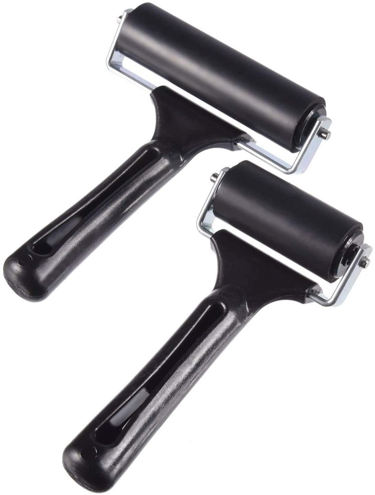 2Pcs Rubber Brayer Roller Set - Printmaking & Gluing Tools