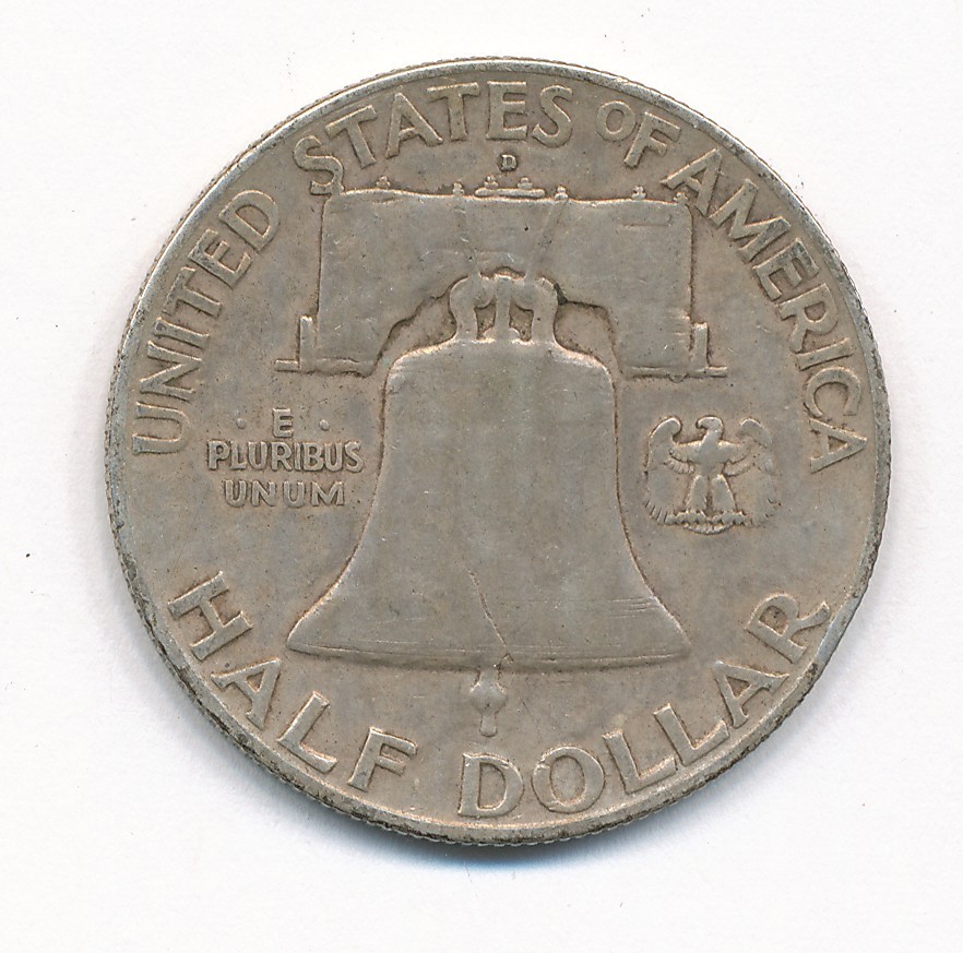 1949 D FRANKLIN SILVER HALF DOLLAR