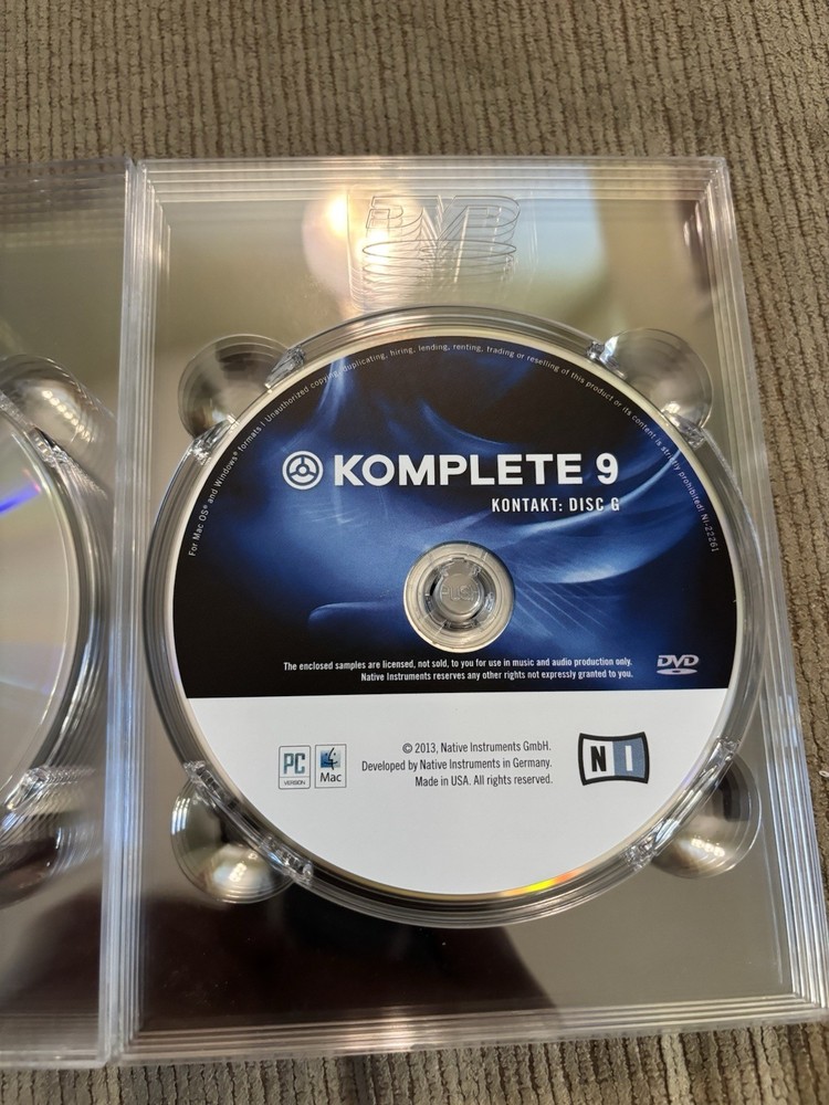 Komplete 9 Native Instruments & Effects Collection 12 Discs No Serial Number