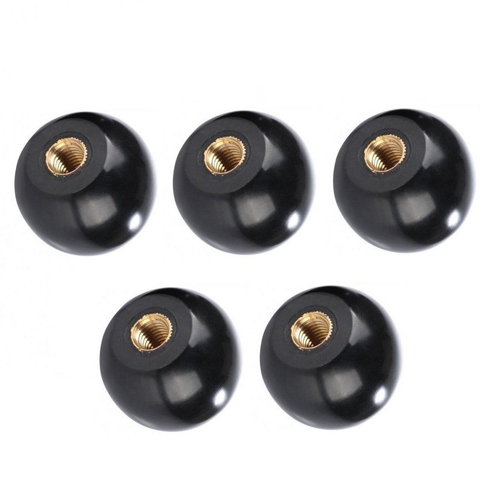 Replaceable Lever Knobs for Machine Tools 5 Black Round Ball Bakelite Knobs