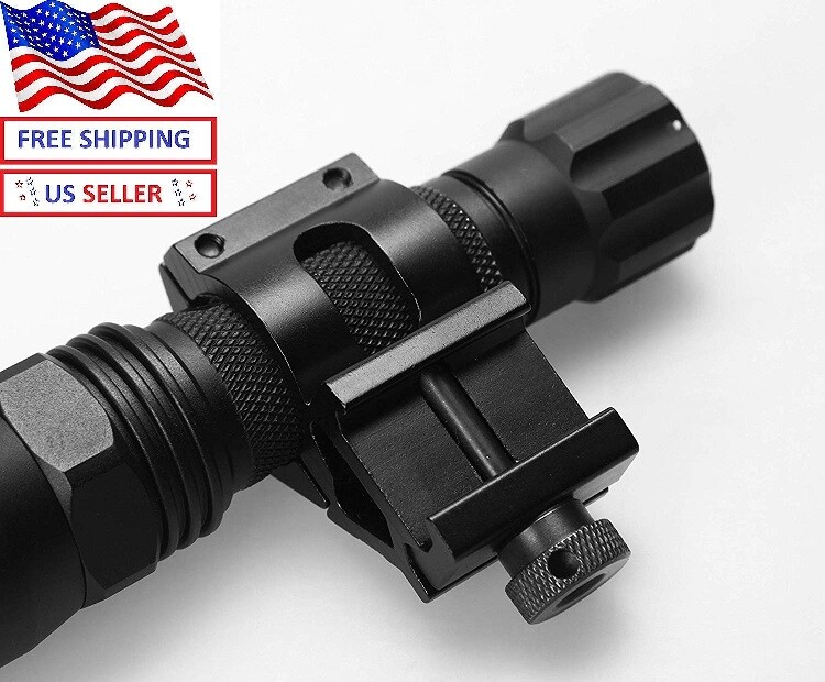 Sniper 1000 Lumen Flashlight LED Light with Picatinny Rail Mount Durable mode