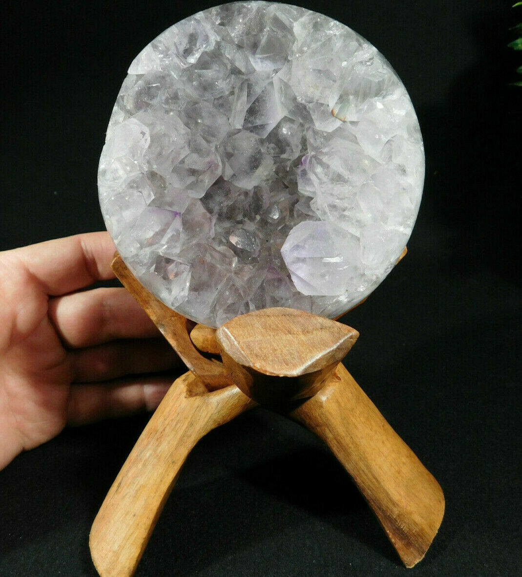 Sphere Stand Solid Wood Folding Handmade Medium Sized