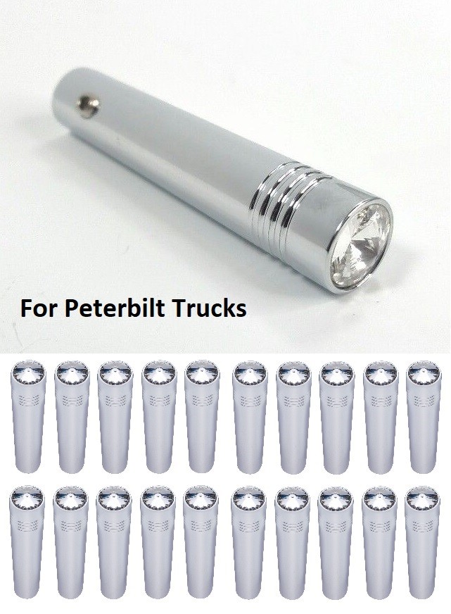(Set/20) for Peterbilt Clear Toggle Switch Extension 2-1/4" Long Chrome Metal
