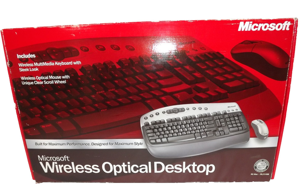 Microsoft Wireless Optical Desktop Keyboard w Mouse SN 5911900168143 WIN/ MAC
