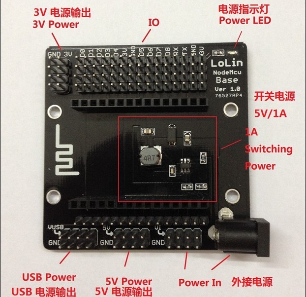 Nodemcu LoLin Base Testing Board For LoLin V3 NodeMcu Lua WIFI Development Board