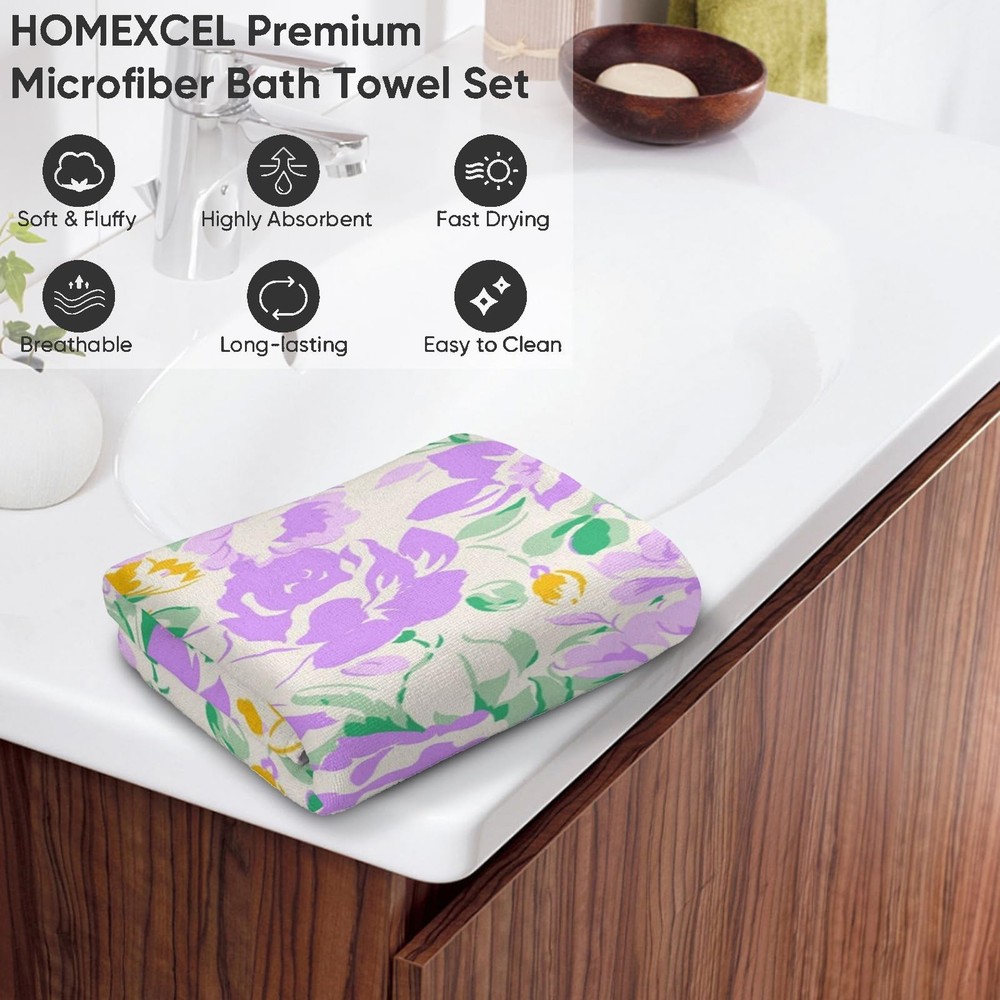 Elegant Crane Hand Towels - 2 Pack, 14.5" X 28",Soft Microfiber Polyester Cut...