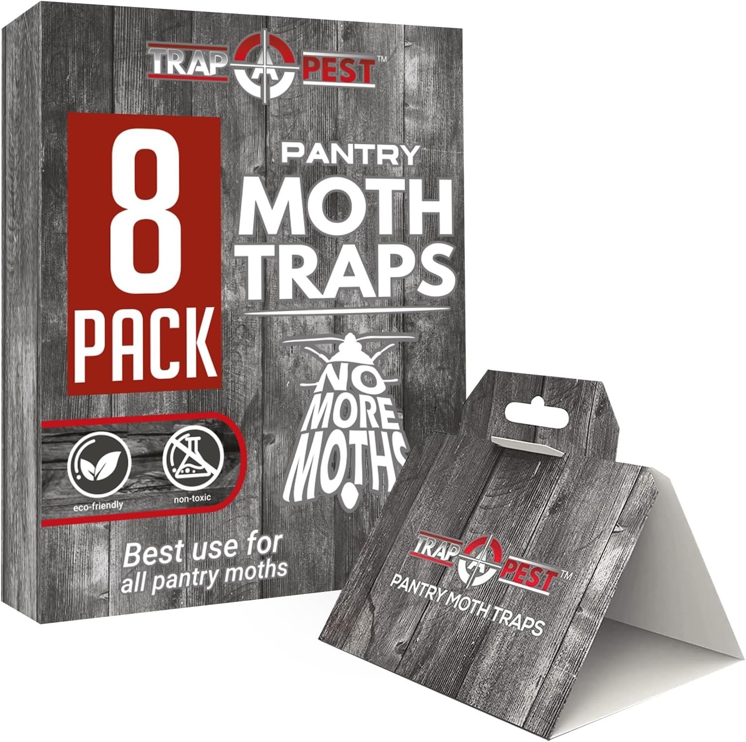 Pantry Moth Traps Safe Glue with Pheromones 8 Pack Effective Adhesive Non Toxic