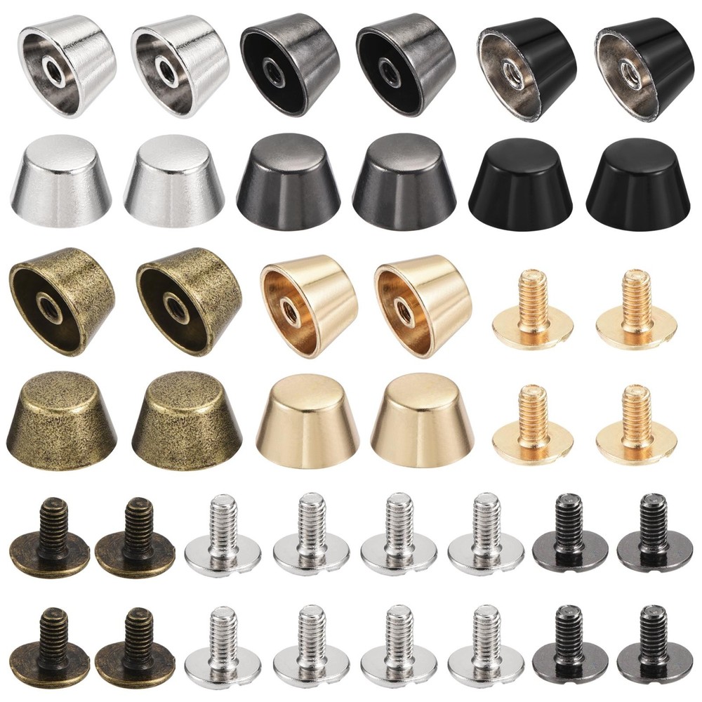 12x7mm Rivet Studs Screw Back Flat Cable Feet Stud Tip 5 Colors 20pcs