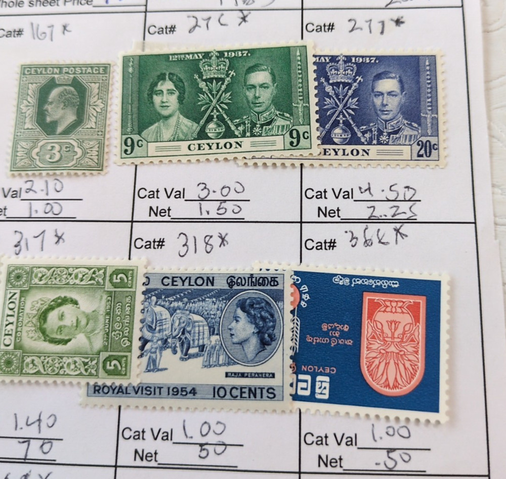 APC 5571 Ceylon MH scv $40 on circuiit sheets all identified