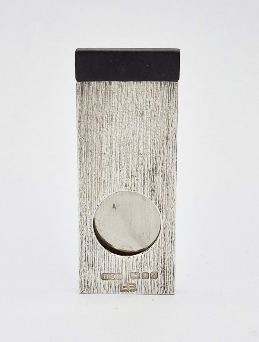 FINE MODERNIST STERLING SILVER CIGAR CUTTER London 1975 CHRISTOPHER LAWRENCE