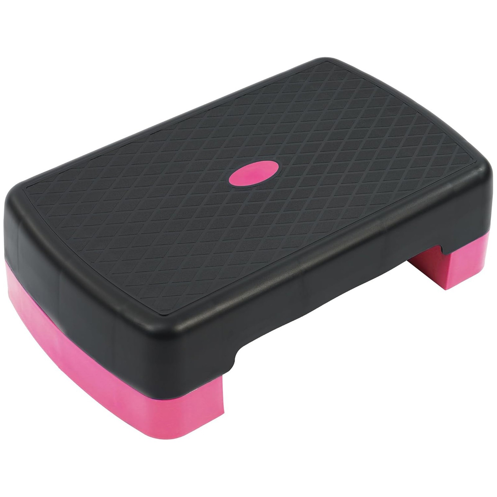 Fitvids 18" Aerobic Stepper Platform w/Adjustable Risers, Black/Pink (Open Box)