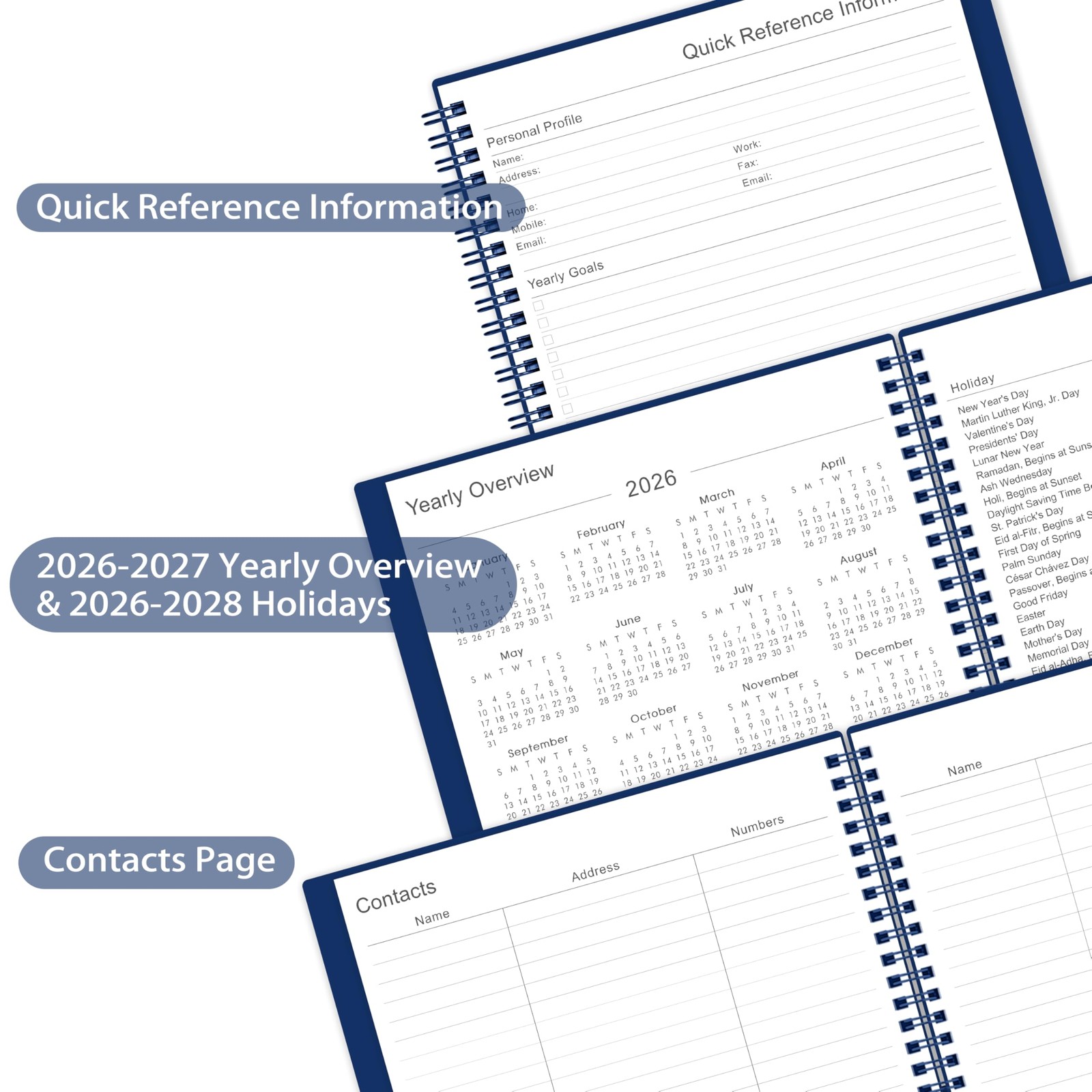 2026 Planner - Jan 2026 - Dec 2026, 2026 Planner Weekly and Monthly, 2026 Cal...