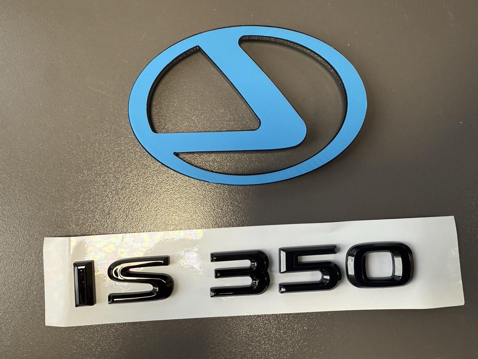 Gloss Black Emblem Badge Logo fits Lexus IS350 2014 2015 2016 2017 2018 2019