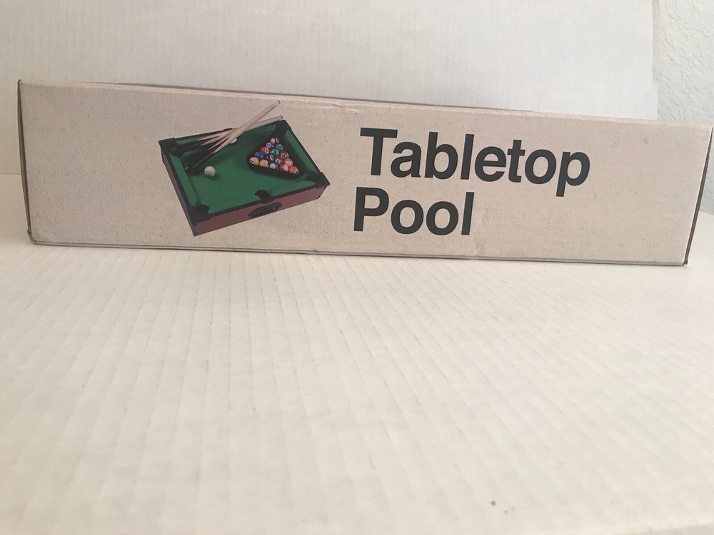 Mini Pool Table, Tabletop Billiards 14 X 9.5 in.