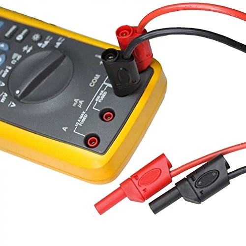 10pc 4mm Stackable Banana Plugs - Fully Insulated Multimeter Test Leads