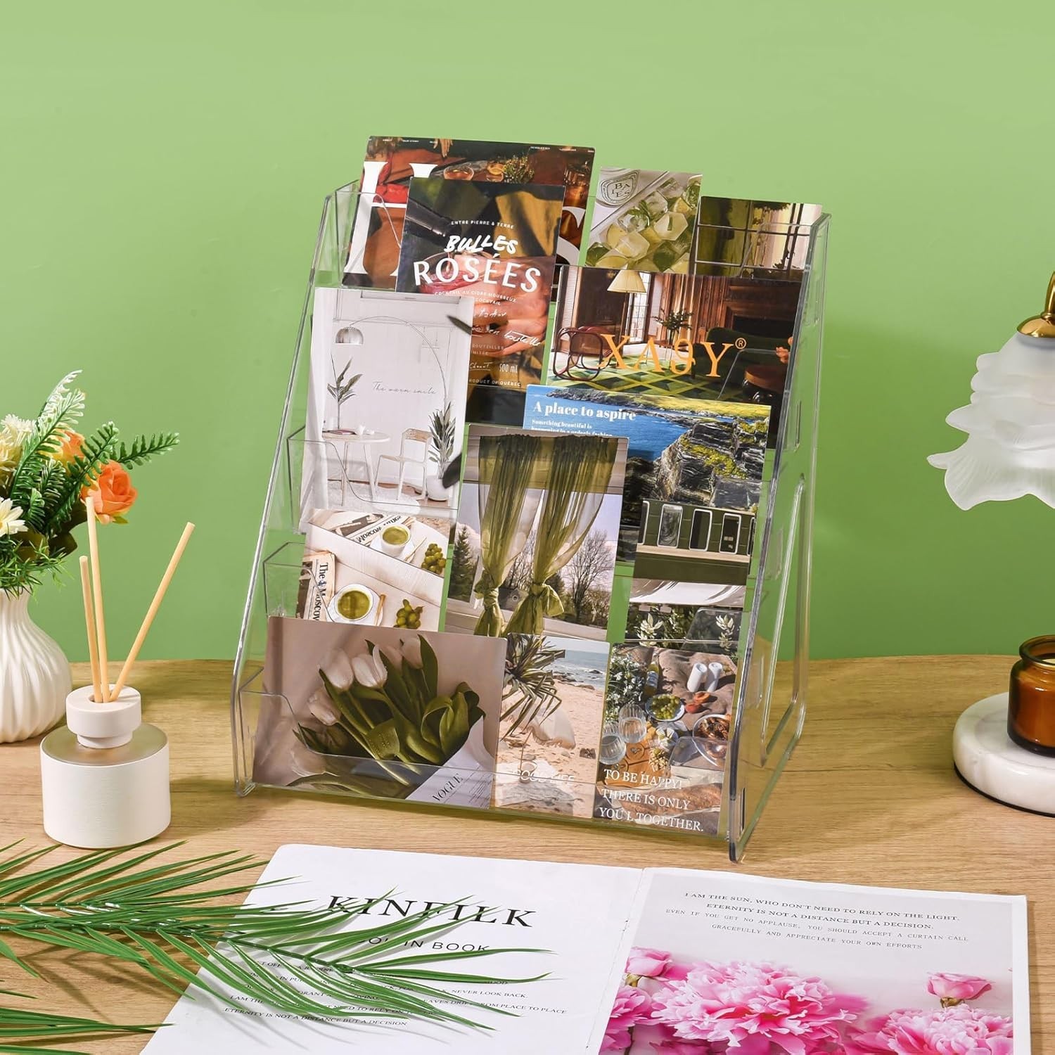 Trading Card Display Stand, 5 Tier Vertical Holder for Baseball Basketball Sport