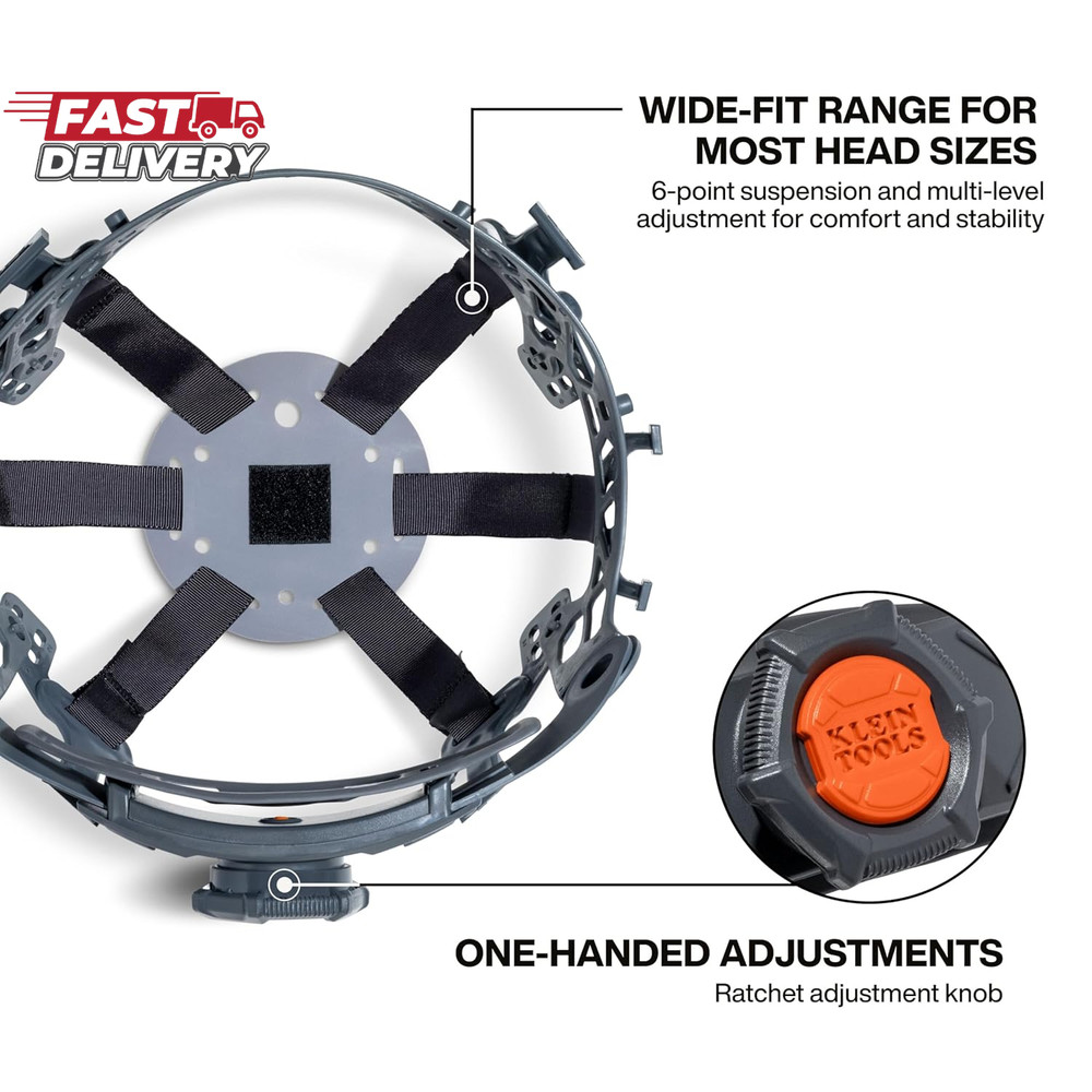 Klein Tools Hard Hat Replacement Suspension with Ratchet Adjustment