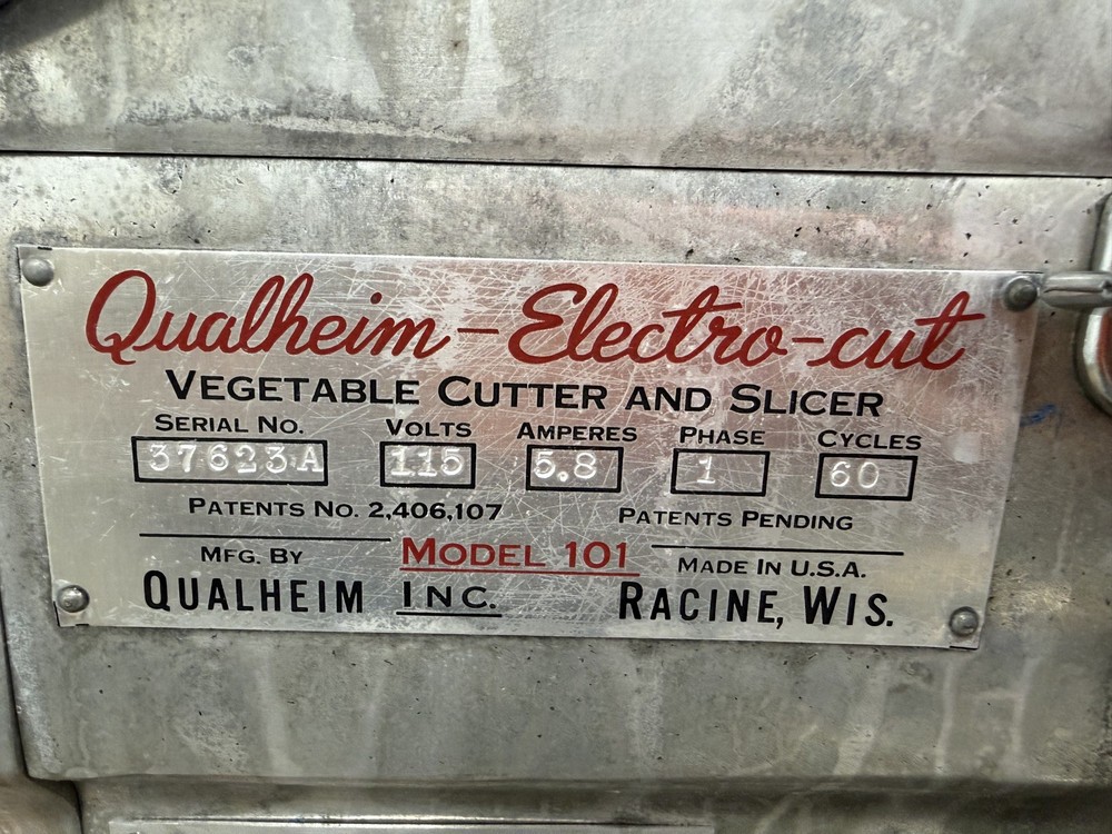 Qualheim-Electro-cut VEGETABLE CUTTER AND SLICER model 101