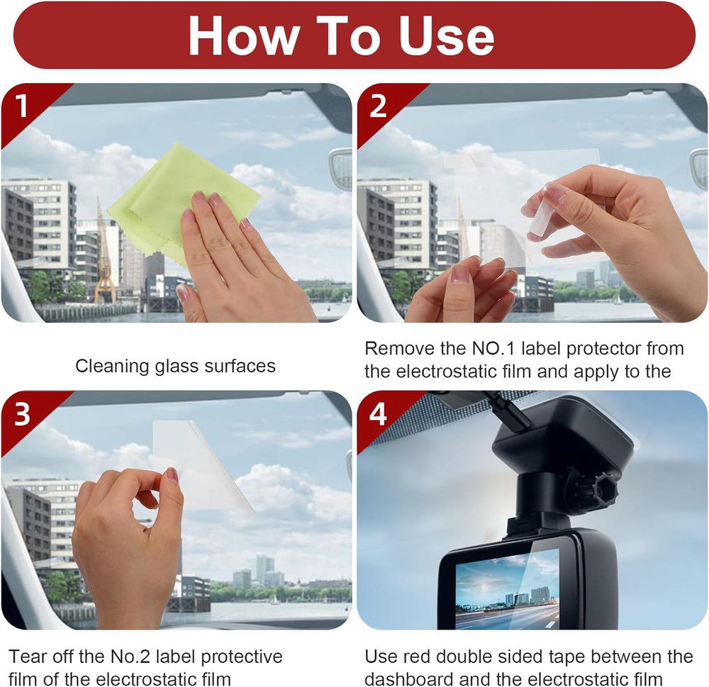 Electrostatic Sticker Mounting Dash Cam 20 PCS Double-Sided Adhesive Pad Electro