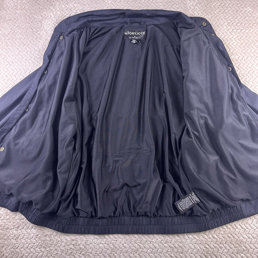 DryJoys FootJoy Men’s Golf Jacket Rain Wind Lined Button Front Large