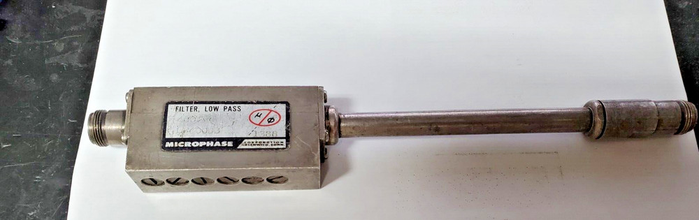 Microphase 6-pole 400 MHz LOW PASS FILTER N TYPE TESTED see plots 0.8dB IL