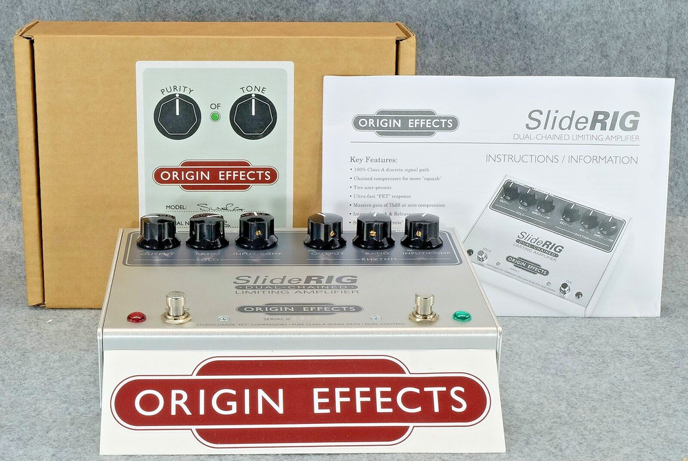 Large Format Origin Effects Sliderig Dual-Chained Limiting Amplifier Compressor