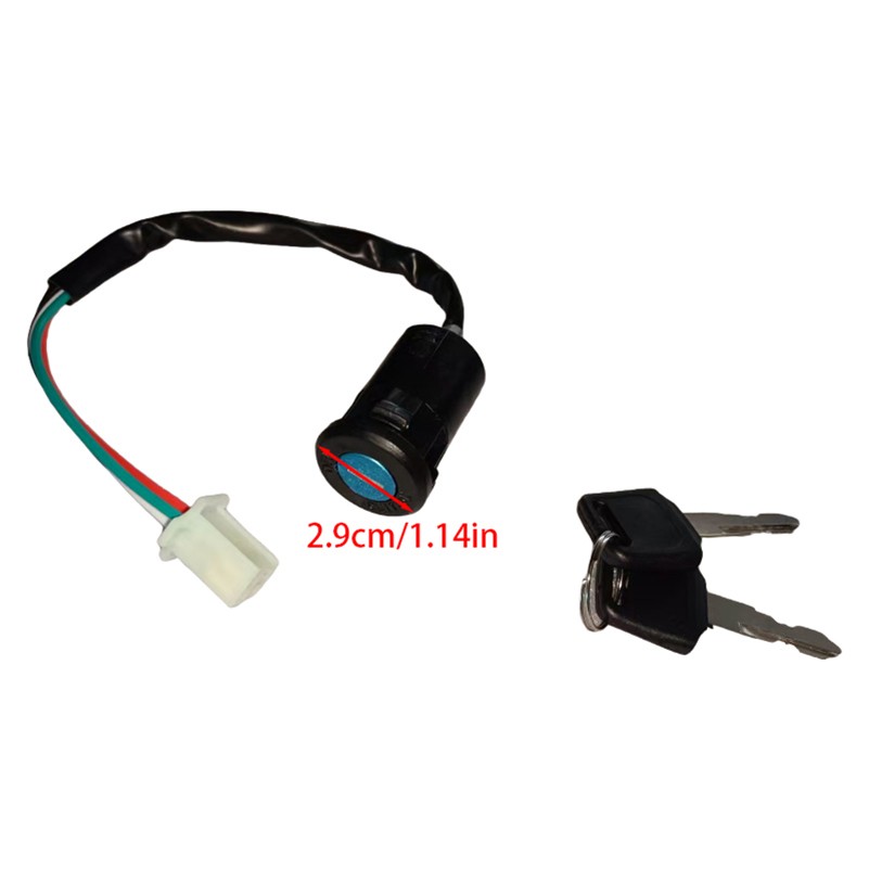 2X UNIVERSAL IGNITION SWITCH FLUSH MOUNT 12-VOLT 2-KEY 2 POSITION ON OFF LOCK