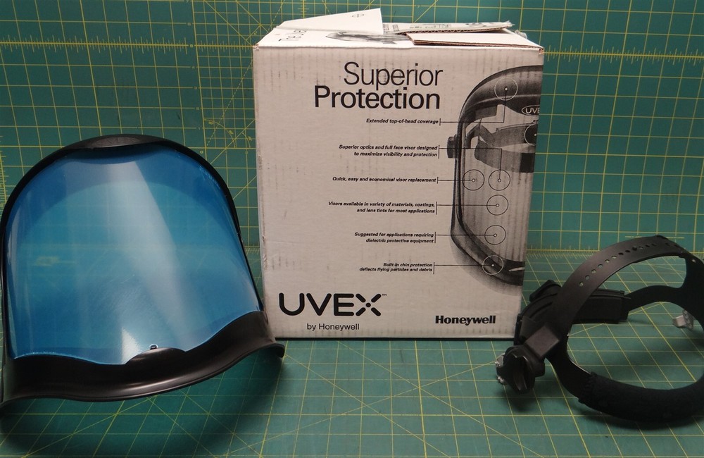 Honeywell Uvex Bionic Antifog Polycarbonate Visor Faceshield S8510 Ratchet ABS