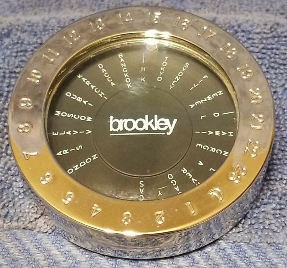 BROOKLEY Multi-City Time Reader Silver With Black Case