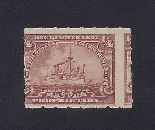 RB21 - Misperf Error / EFO 1/4c "Proprietary" Mint NH