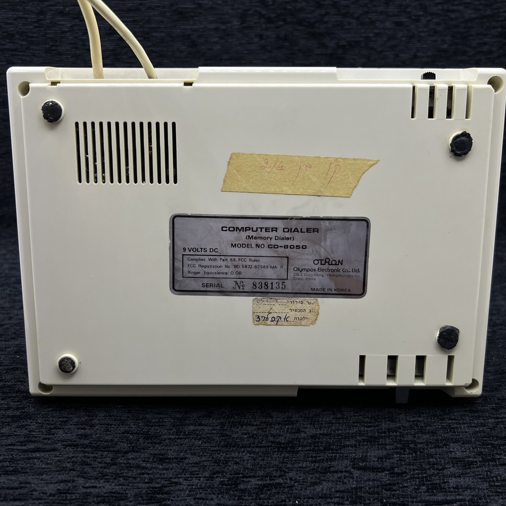 Vintage Computer Dialer Memory Calculator Otron Olympos Electronic No.Cd-8050