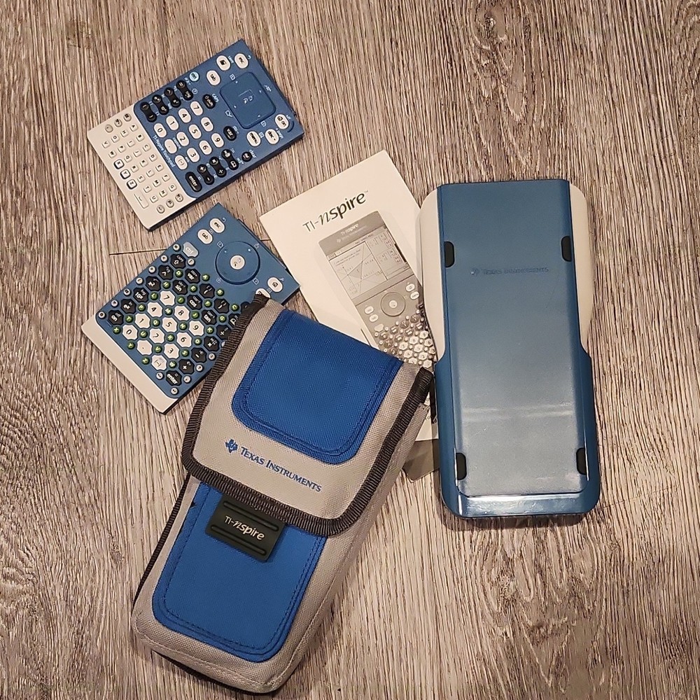 Texas Instruments TI-Nspire Programmable Graphing Calculator Blue Case Keypads