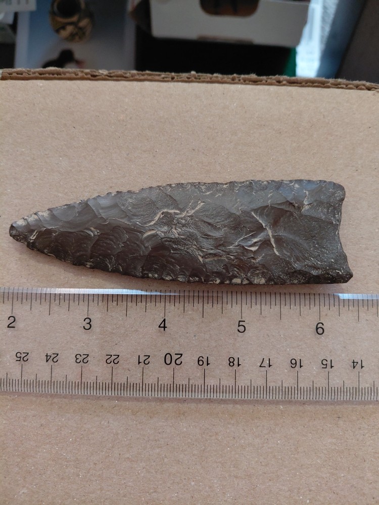 Nice Large Paleo Plainview Point Arrowhead (Modern)