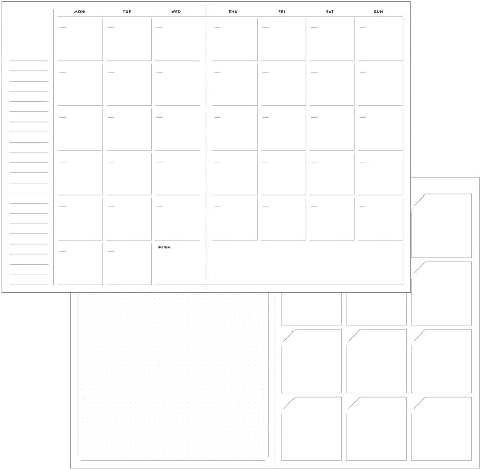 Date Free Weekly Mark's Log Diary Block Type