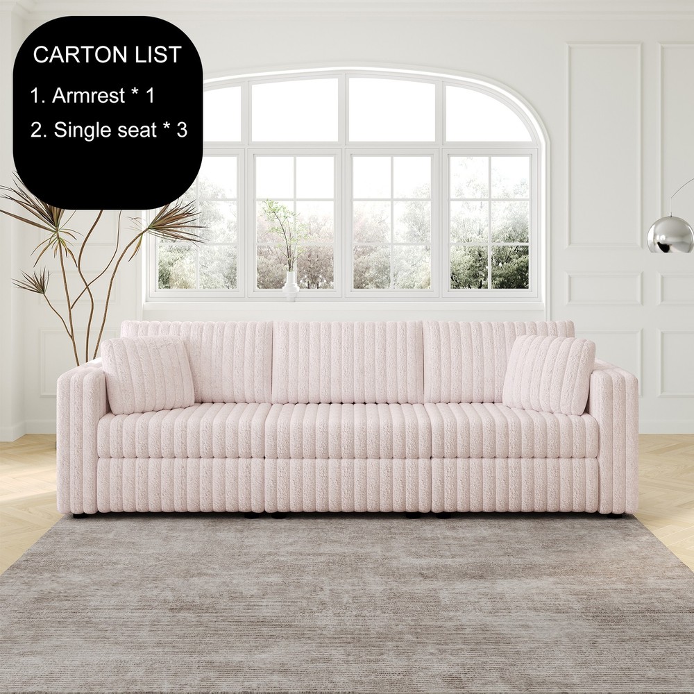 106.3" Soft Modular 3-person Sofa - Highly Comfortable & Distinctive Design.