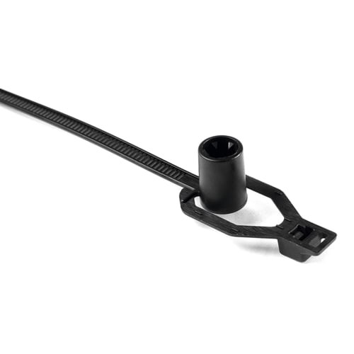 15PC HELLERMANNTYTON 115-07110 Cable Tie, Stud Mount, RT50RS5 Black, 7.5