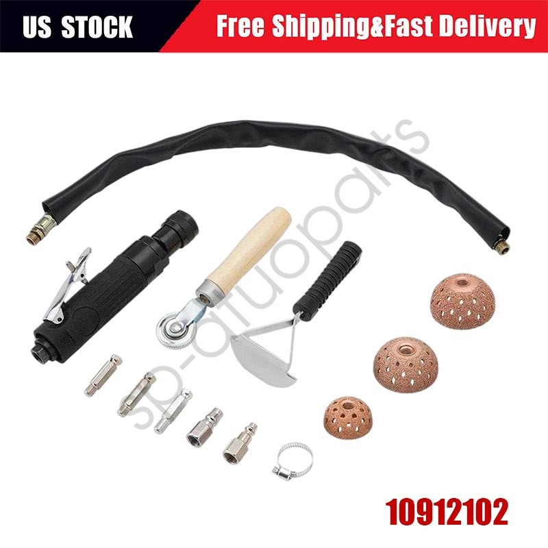 Tire Repair Kit with 2500 RPM Buffer, Scraper, Roller & Durable Buffing Wheel
