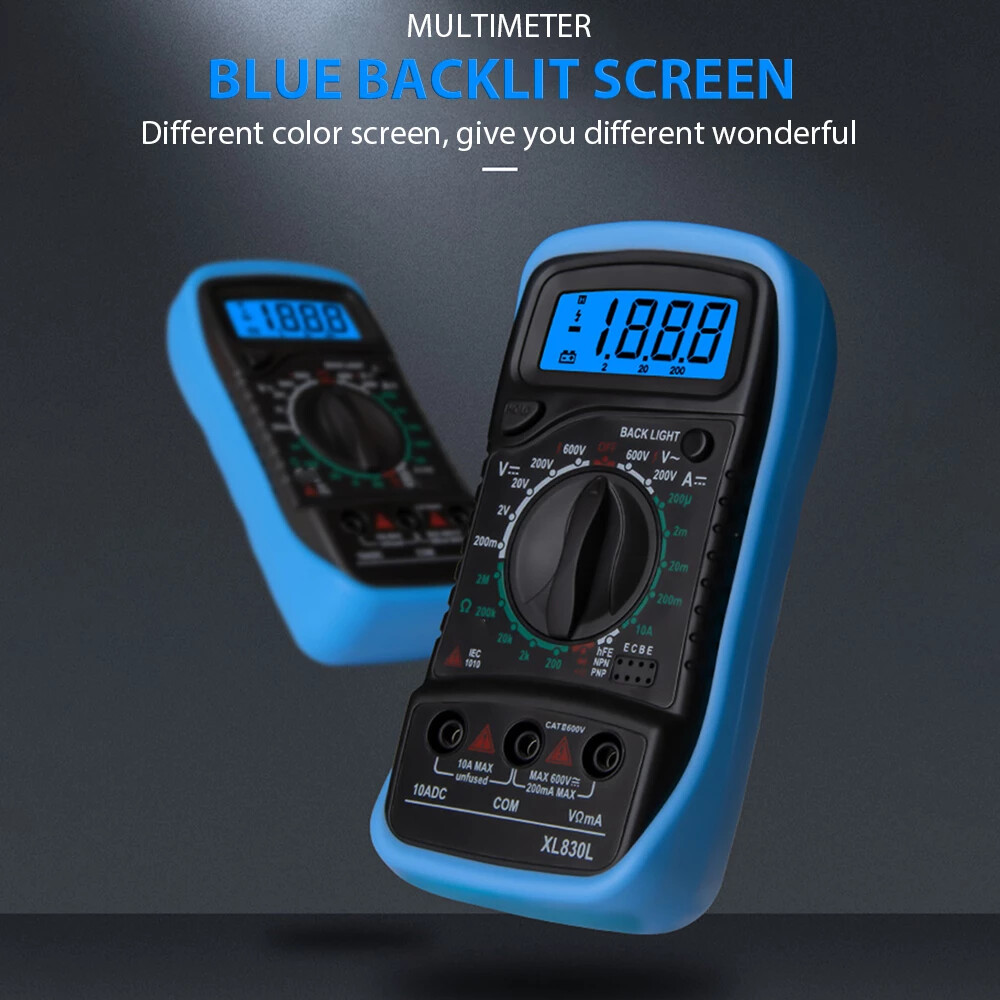 Digital Voltmeter Ammeter Ohmmeter Multimeter Volt AC DC Tester Meter XL830L