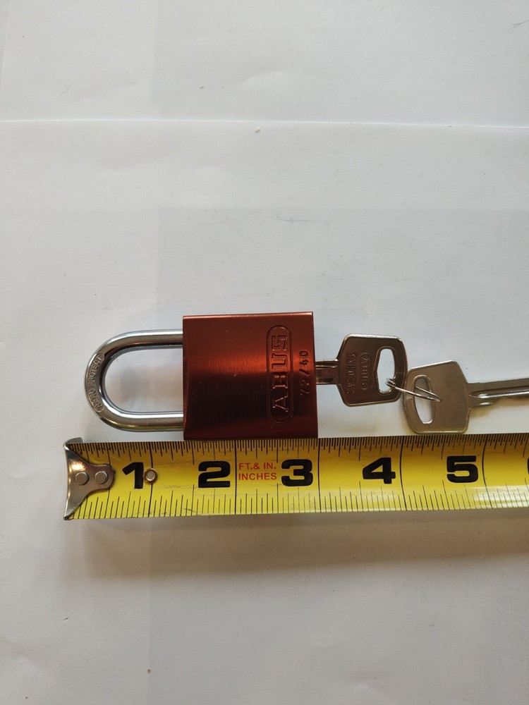 Abus 19331 Keyed Padlock, Open, Rectangular Aluminum Body, Hardened Steel