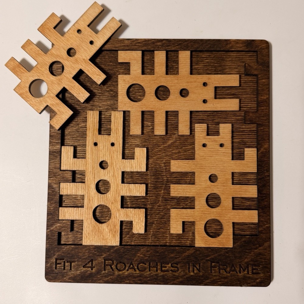 Handmade Roach Puzzle | Tricky Wooden Brain Teaser Gift
