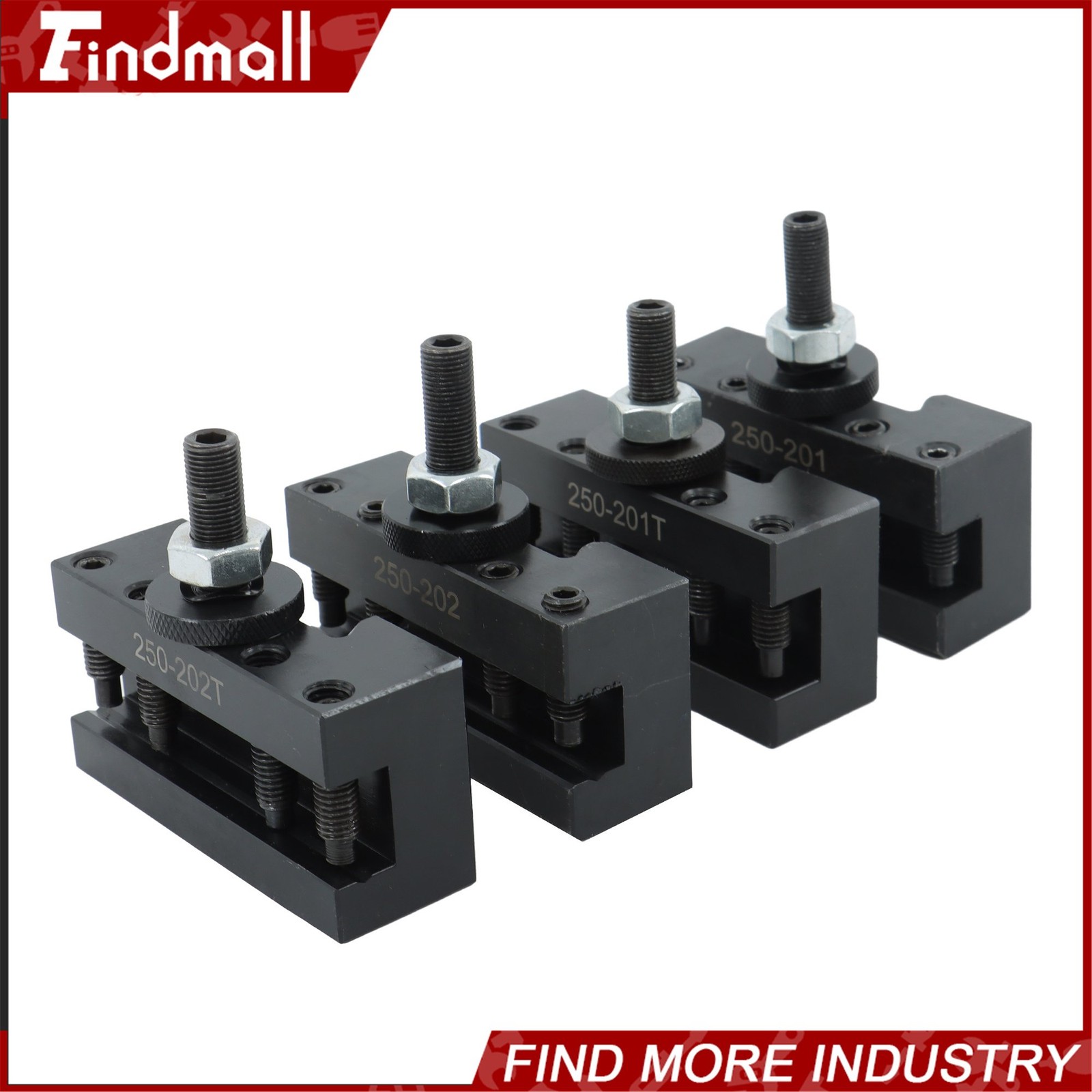 Findmall BXA Tool Post Tool Holder 4 Pc For 250-201 250-201XL 250-202 250-202XL