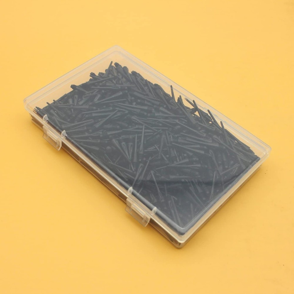 2BA Thread Plastic Tip Dart Points 500 Pack Soft Dart Tips Replacement Plasti...