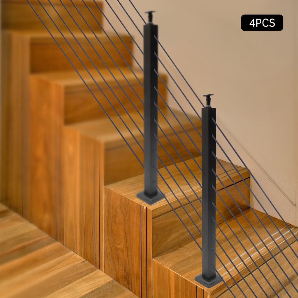 Stainless Steel Cable Railing Post Adjustable Top Angle Line Post 91 5 5cm