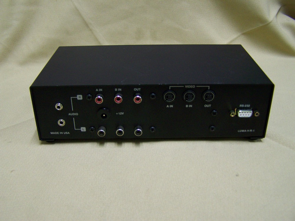 Audioplex Luma-VR-1 Remote Controlled S video AUDIO Video Switcher Project Box