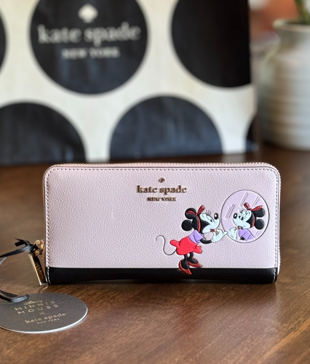 Kate Spade x Disney Minnie Mouse Large Continental Wallet - Limited Edition