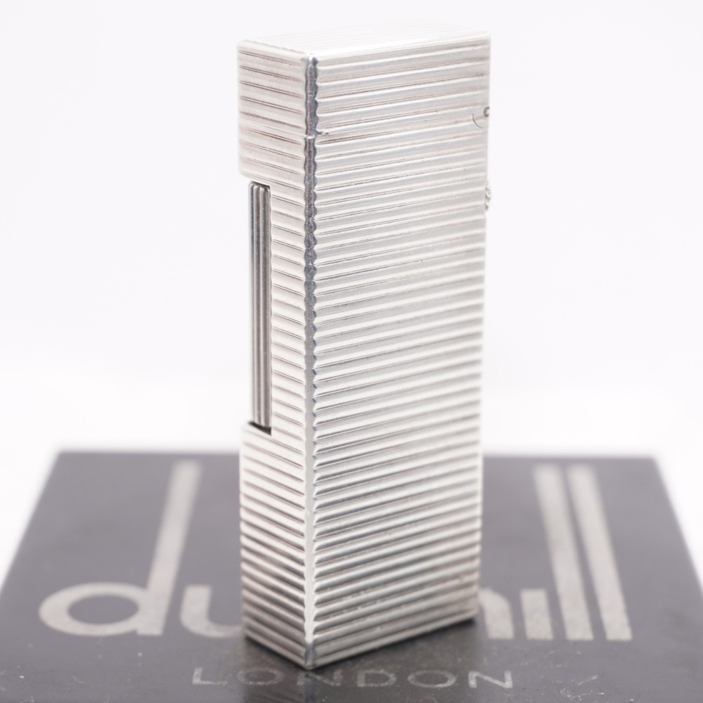 Dunhill Lighter Silver Horizontal stripe